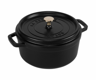 Staub La Cocotte 20cm round, black, Cast Iron