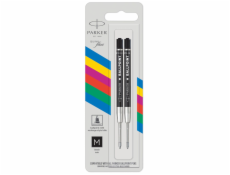 1x2 Parker Quinkflow Basic Ballpoint Pen Refill M black