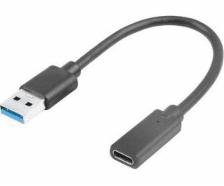 Lanberg USB C (F) 3.1 USB kábel - USB-A (M) 0,15 m čierny