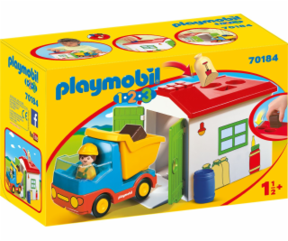 Playmobil 1.2.3. Ciężarówka z garażem z funkcją sortera (...