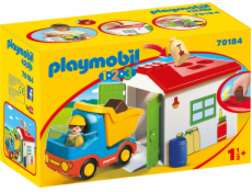 Playmobil 1.2.3. Ciężarówka z garażem z funkcją sortera (70184)