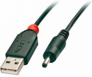 Lindy USB-A – DC 2,50/0,7 mm 1,5 m čierny kábel (70265)