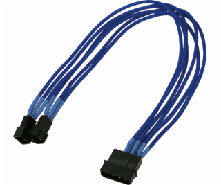 Nanoxia adaptér 4Pin Molex - 2x3Pin 30cm, modrý (900200015)