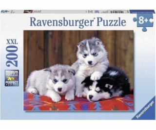 Ravensburger Puzzle 200 husky štěňat XXL