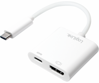 LogiLink USB-C - adaptér HDMI + USB-C biely (DisplUA0257)