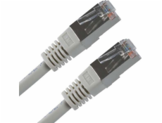 FTP patchcord, Cat.5e, RJ45 M-0.5m, chronióny, szary, economy