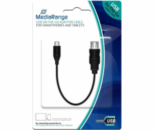 Adaptér USB MediaRange microUSB - USB Czarny (MRCS168)