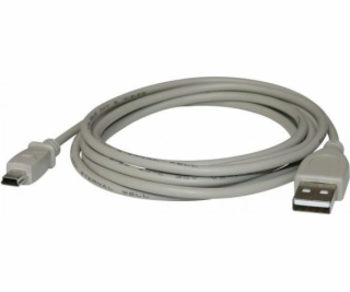 Kábel USB Logo USB-A - miniUSB 2 m Szary