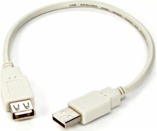 Kábel USB LAMA PLUS USB-A - USB-A 0.3 m Czarny