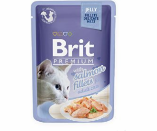 Brit KOT sasz.85g prem. żel SALMON FILLE