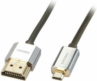 Lindy HDMI Micro - HDMI kabel 0,5m stříbrný (41680)