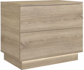 Topeshop S2 SONOMA nightstand/bedside table 2 drawer(s) Oak