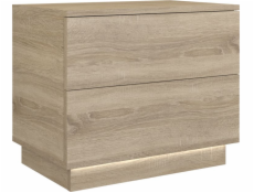 Topeshop S2 SONOMA nightstand/bedside table 2 drawer(s) Oak