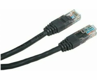 Patchcord UTP, Cat.5e, nieekranowany, 0.5m, czarny