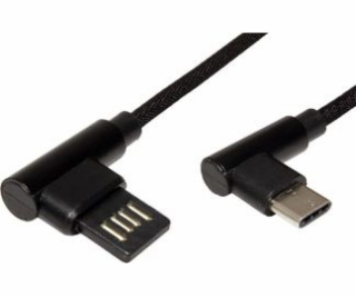 Kabel USB USB (2.0), USB A M- USB CM, 3m, kulatý, černý, ...