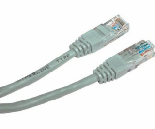 Cat.5e, RJ45 M-1m, netienený, CCA, sivý, ekonomický