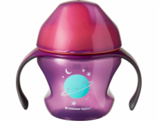 Tommee Tippee Tommee Tippee Nerozlievací kelímok s ušami 150ml 4m + Fialový