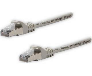 FTP patchcord, Cat.5e, RJ45 M-5m, chránený, sivý, čistá m...