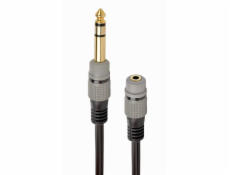 Adapter AV Gembird Jack 3.5mm - Jack 6.3mm czarny (A-63M35F-0.2M)