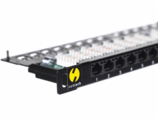 NetRack Patch panel 19 0,5 U 24-porty Kat. 6 UTP Czarny (104-11)