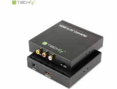 Adapter AV Techly RCA (Cinch) x3 - HDMI czarny (301672)