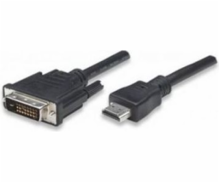 Kábel Techly HDMI - DVI-D 1m czarny (ICOC-HDMI-D-010)