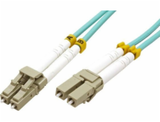 Optyczny Patchcord Multi mode (50/125), LC-LC/15m, niebiesko-zielony, economy