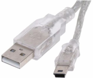 Kábel USB Logo USB-A - miniUSB 0.6 m Przezroczysty (31184)