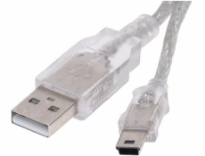 Kábel USB Logo USB-A - miniUSB 0.6 m Przezroczysty (31184)