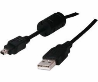 Kábel USB Logo USB-A - miniUSB 1.8 m Czarny (31178)