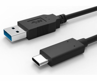 Kábel USB Logo USB-A - USB-C 1 m Czarny