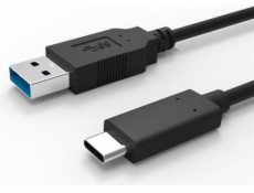 Kábel USB Logo USB-A - USB-C 1 m Czarny