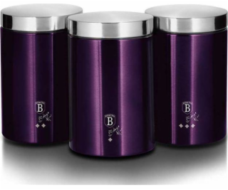 BerlingerHaus dózy 3ks BH-6827 Purple Metallic Line