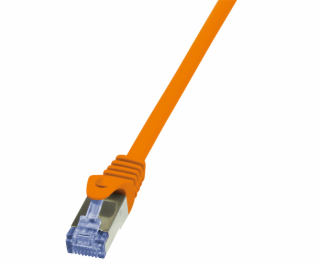 LogiLink Patchcord, CAT6A, S/FTP, PIMF, 0.25m, pomarańczo...