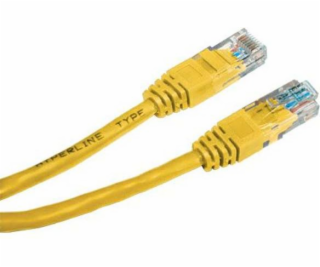 Patchcord UTP, kat.5e, nepredvídateľné, 0,25 m, žltá