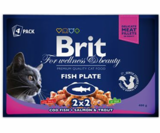 Brit Premium Cat Pouches Fish Plate 4x100g