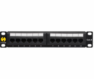 NetRack Patch panel 10 12-portów Kat. 6 UTP (104-16)