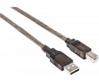 Kábel USB Manhattan USB-A - USB-B 15 m Czarny (152389)