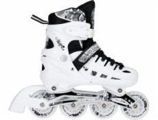 Inline brusle NILS Extreme NH10905 s vyměnitelnou skluznicí nastavitelnou bílou velikost 31-34