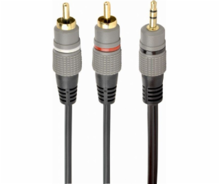 Kabel Gembird Jack 3.5mm - RCA (Cinch) x2 2.5m szary (CCA...