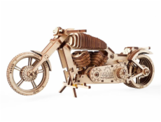 Hračka Ugears 3D dřevěné mechanické puzzle VM-02 Motorka (chopper)