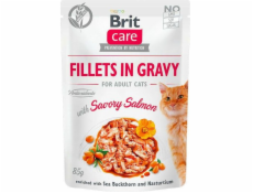 Brit Brit Care Cat Pouch Losos - filety z lososa v omáčce, mokré krmivo pro kočky, sáček 85g univerzální