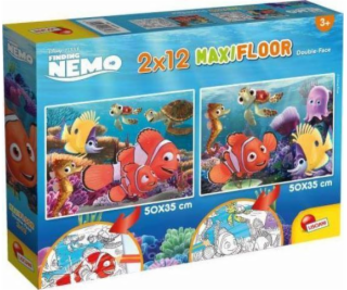 Lisciani Puzzle dwustronne Supermaxi 2x12el. 50x35cm Nemo...