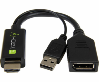 Adapter AV Techly DisplayPort - HDMI czarny (ICOC HDMI-DP...