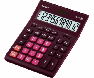 CASIO CALCULATOR GR-12C-WR OFFICE PURPLE 12-DIGIT DISPLAY