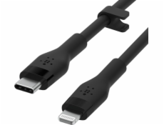 Belkin kabel USB-C na LTG_silikon, 1M, černý