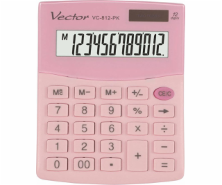 VECTOR OFFICE CALCULATOR KAV VC-812 PK PINK