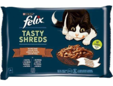 Felix FELIX sasz.4x80g TASTY SHREDS KACZKA& INDYK wiejskie smaki w sosie /12