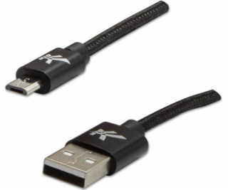 Kábel USB Logo USB-A - microUSB 2 m Czarny