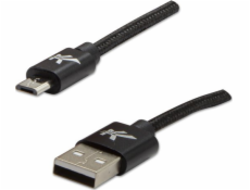 Kábel USB Logo USB-A - microUSB 2 m Czarny